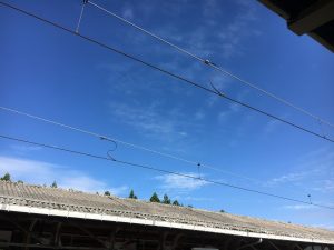村上駅からの風景